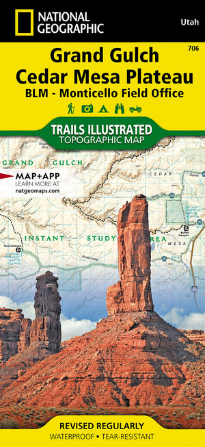 Grand Gulch, Cedar Mesa Plateau Map [BLM  Monticello Field Office] (National Geographic Trails Illustrated Map, 706),Used