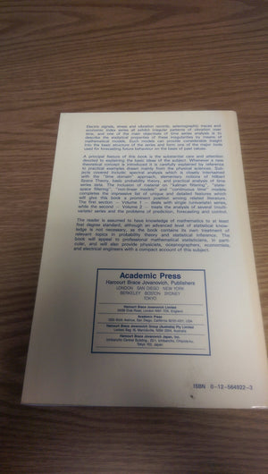 Spectral Analysis and Time Series, TwoVolume Set: Volumes I and II (Volume 12),New