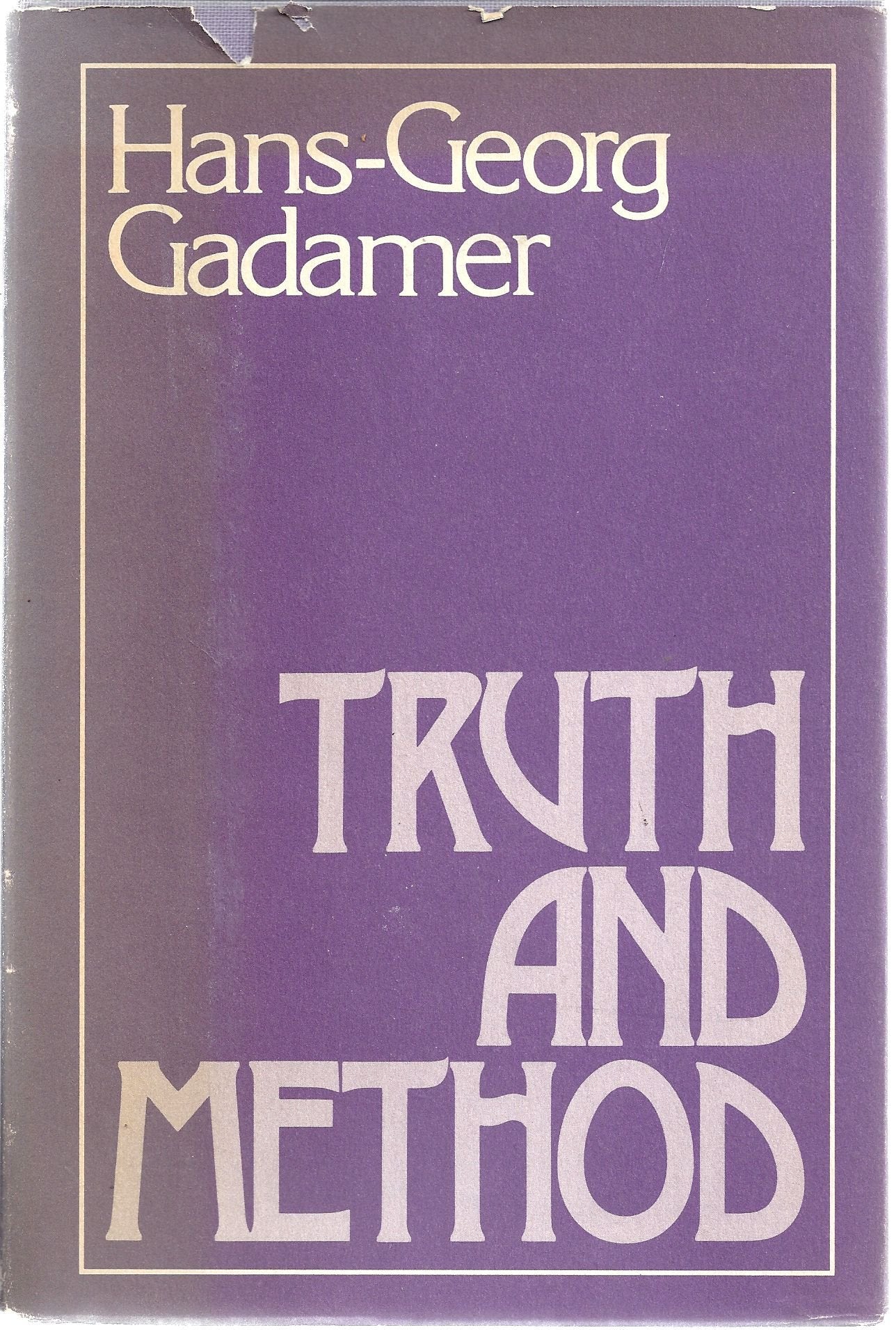 Truth and Method (A Continuum Book),Used