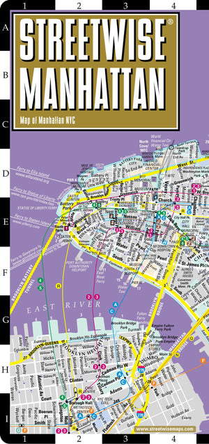 Streetwise Manhattan Map  Laminated City Street Map Of Manhattan, New York  Folding Pocket Size Travel Map With Subway Map, Bu