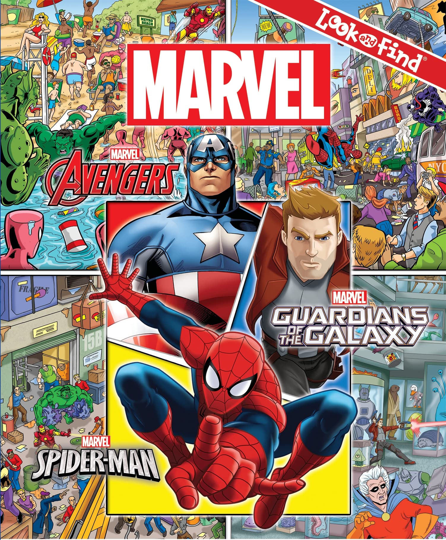 Marvel  Avengers, Guardians of the Galaxy, and Spiderman Look and Find Activity Book  Characters from Avengers Endgame Includ,Used