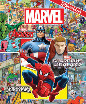 Marvel  Avengers, Guardians of the Galaxy, and Spiderman Look and Find Activity Book  Characters from Avengers Endgame Includ,Used