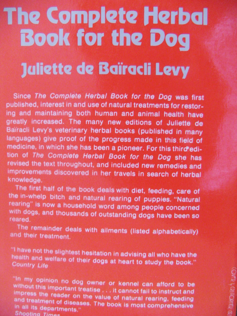 Complete Herbal Book for the Dog,Used
