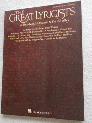 The Great Lyricists of Broadway, Hollywood & Tin Pan Alley: Piano, Vocal, Guitar,Used