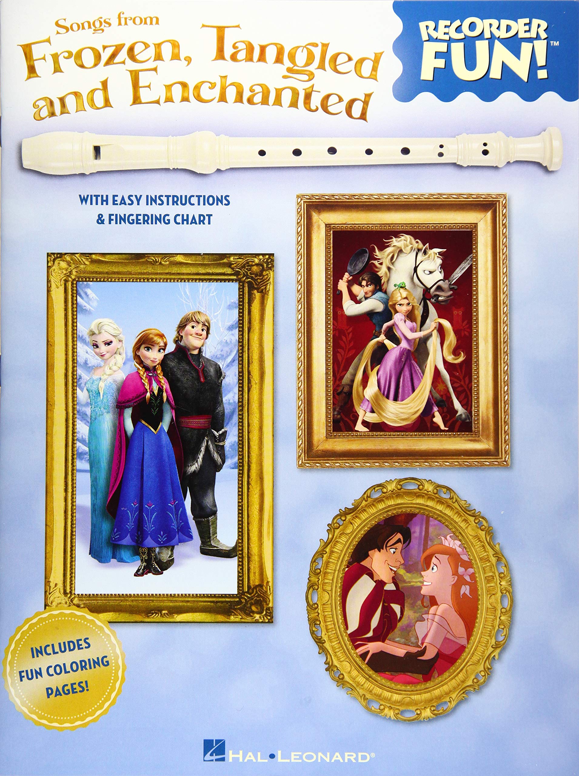 Songs from Frozen, Tangled and Enchanted  Recorder Fun!: with Easy Instructions & Fingering Chart,Used