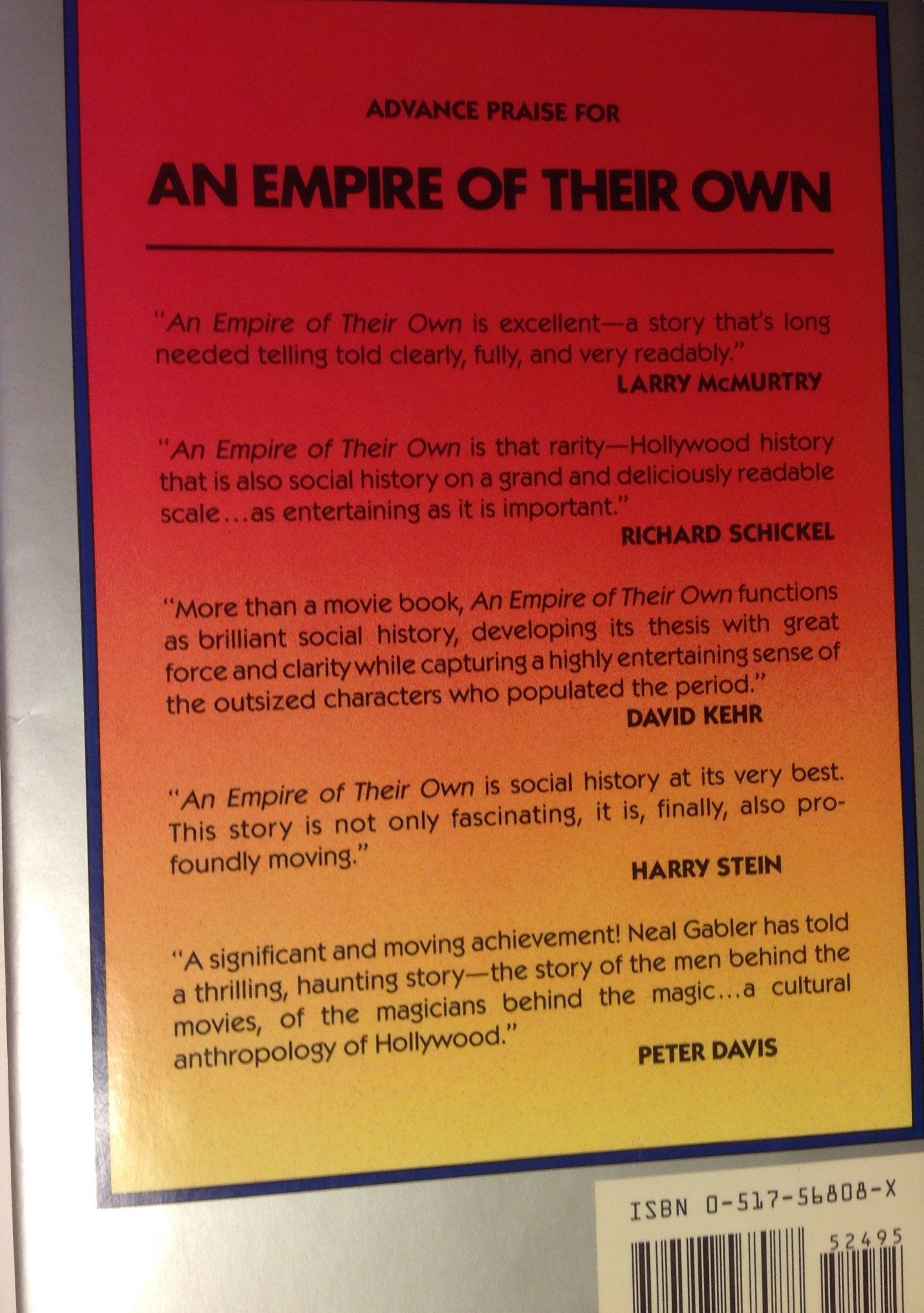 An Empire of Their Own: How the Jews Invented Hollywood,New