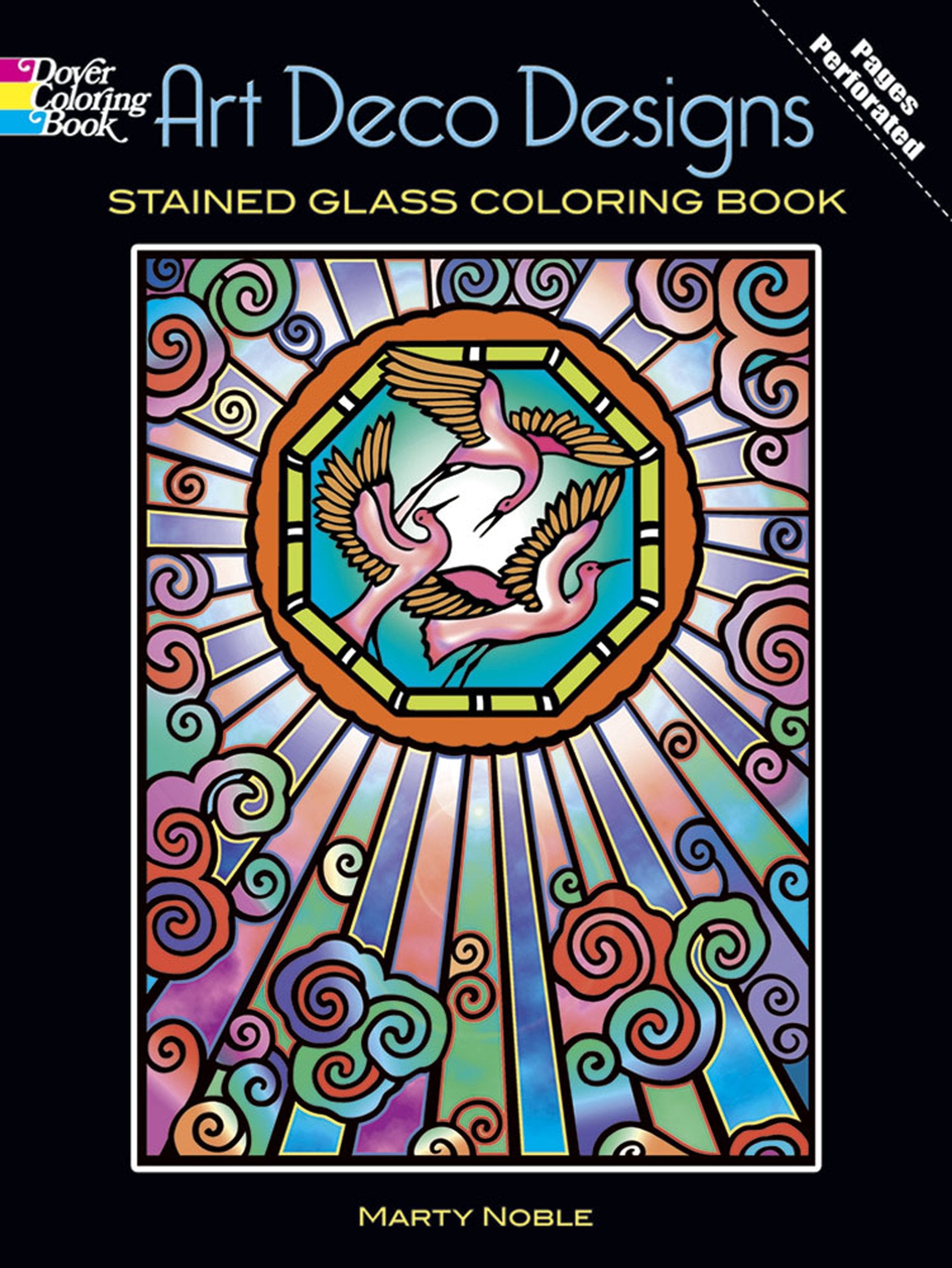 Art Deco Designs Stained Glass Coloring Book (Dover Design Stained Glass Coloring Book),Used