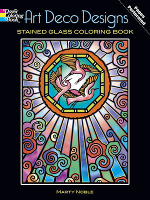 Art Deco Designs Stained Glass Coloring Book (Dover Design Stained Glass Coloring Book),Used