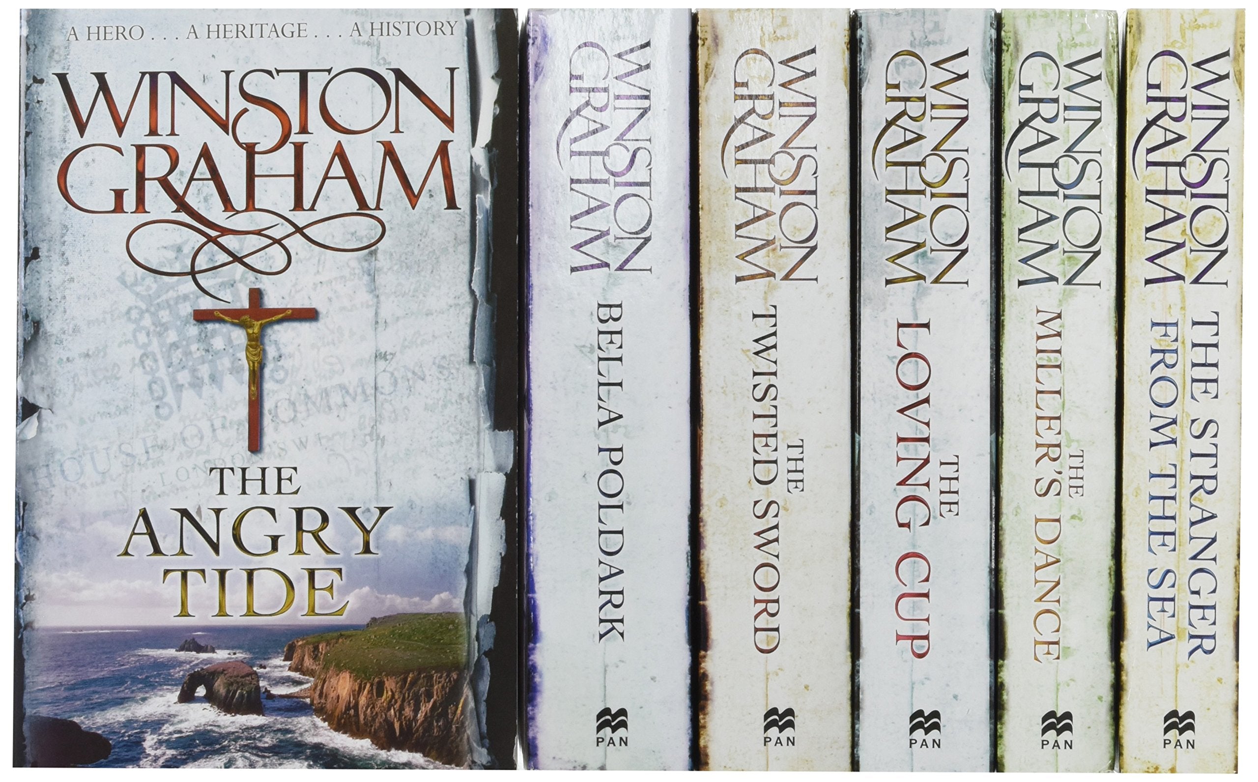 Winston Graham Poldark Series 6 Books Collection Set (Poldark books 712) (The Angry Tide, The Stranger From The Sea, The Miller,Used