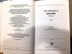 The Chemistry of Peroxides, Parts 1 and 2, 2 Volume Set (Patai's Chemistry of Functional Groups),New