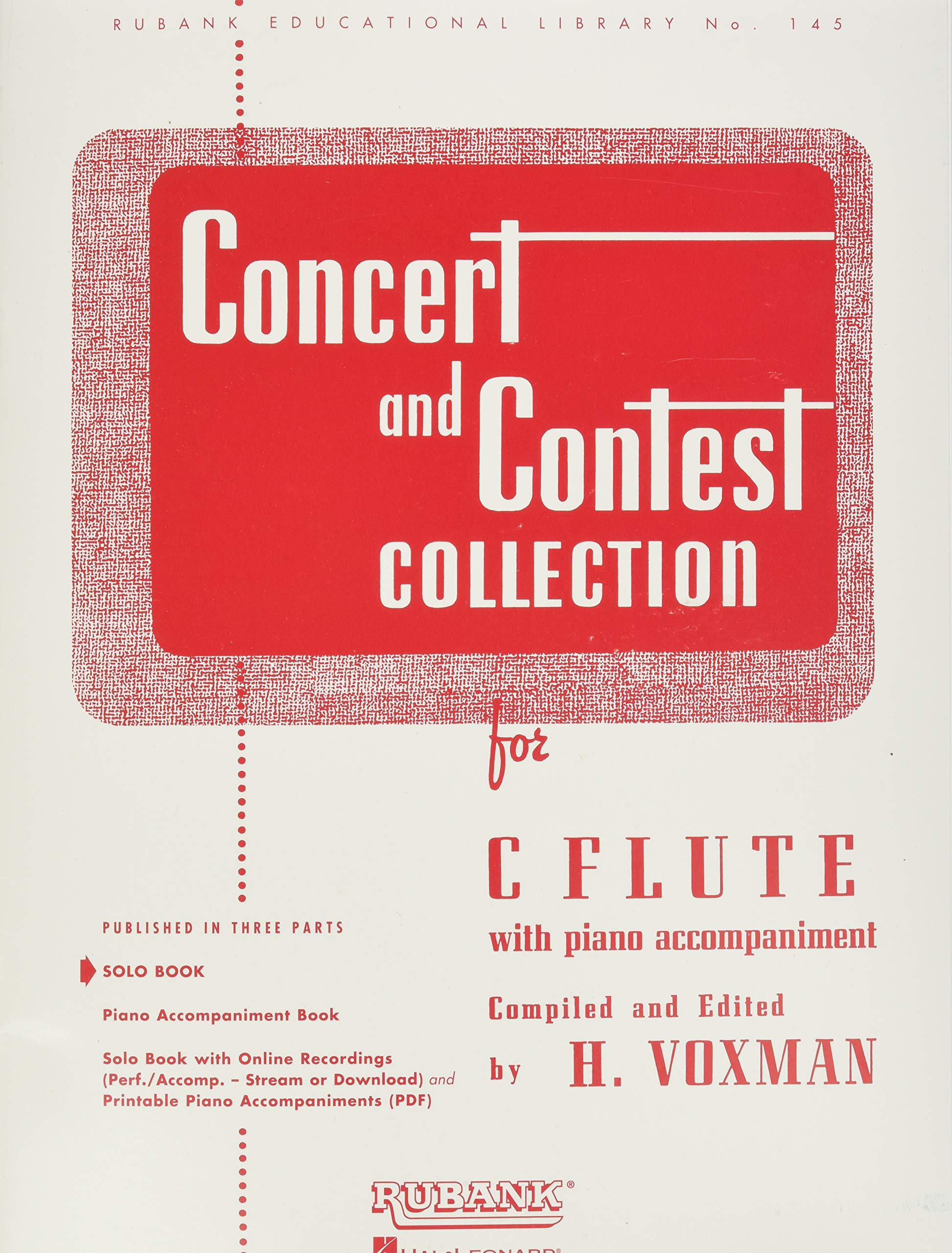 Concert And Contest Collections C Flute Solo Part Only (Rubank Educational Library),New