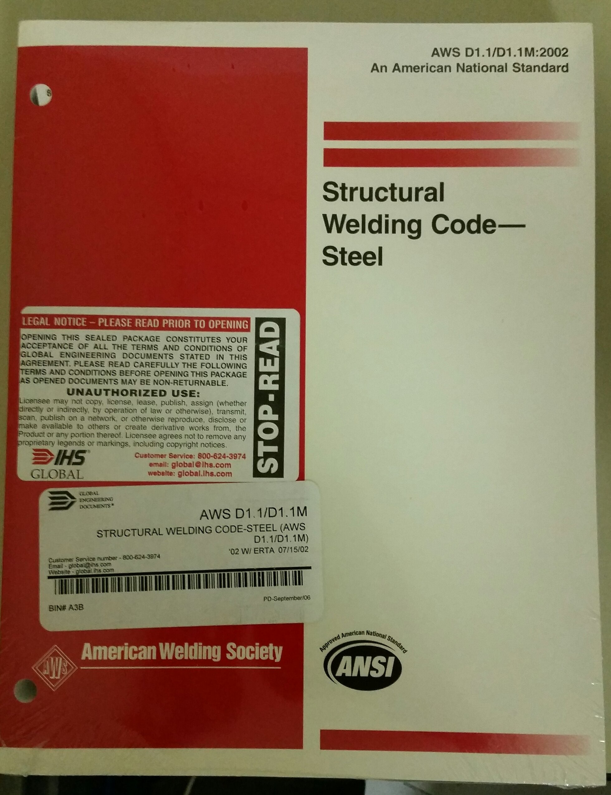 Structural Welding Code: Steel,Used
