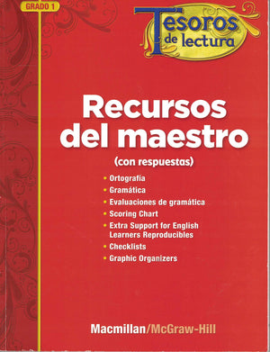 Tesoros de lectura, A Spanish Reading/Language Arts Program, Grade 1, Teacher Resource Book Annotated Teacher's Edition (ELEMENT,Used