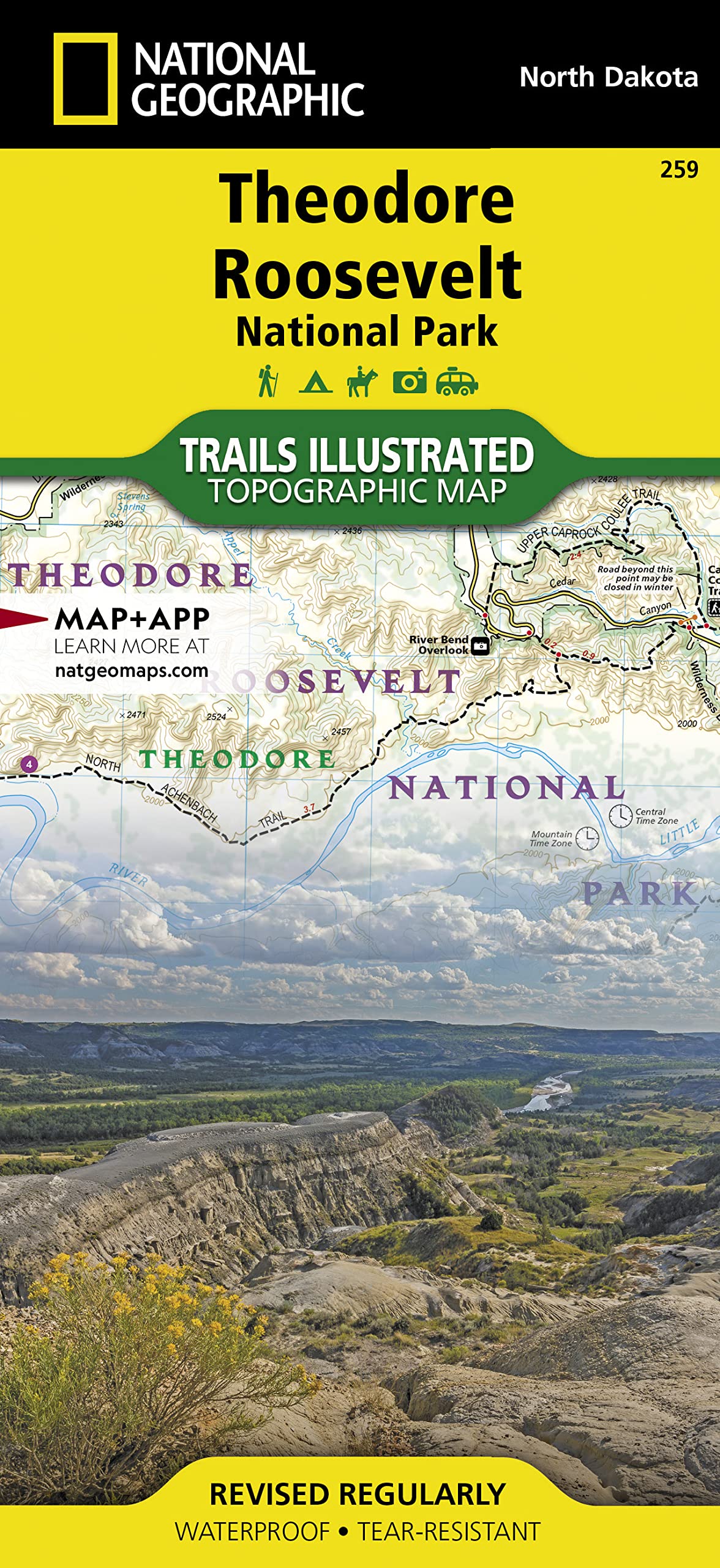 Theodore Roosevelt National Park Map (National Geographic Trails Illustrated Map, 259),Used