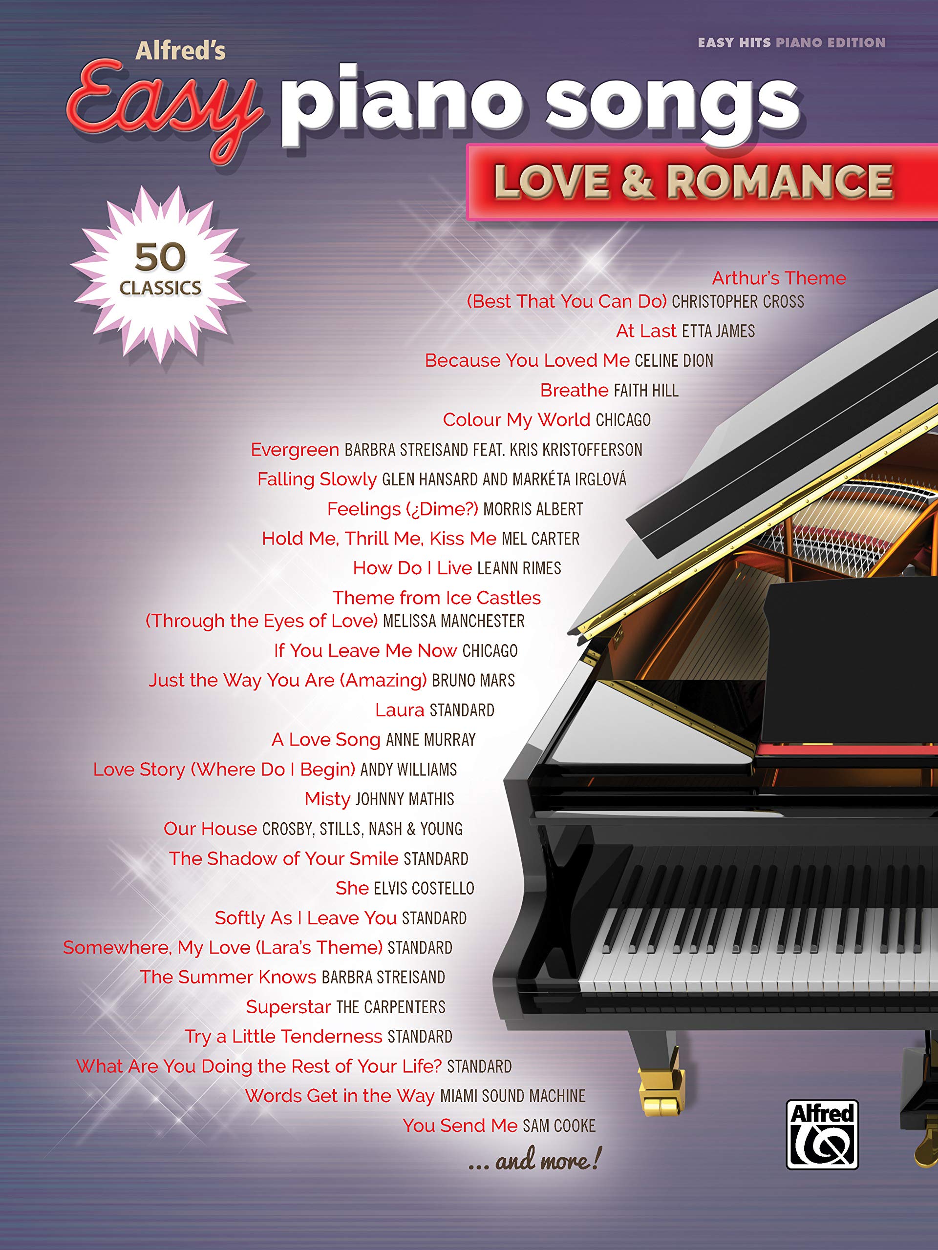 Alfred's Easy Piano Songs  Love & Romance: 50 Classics,Used