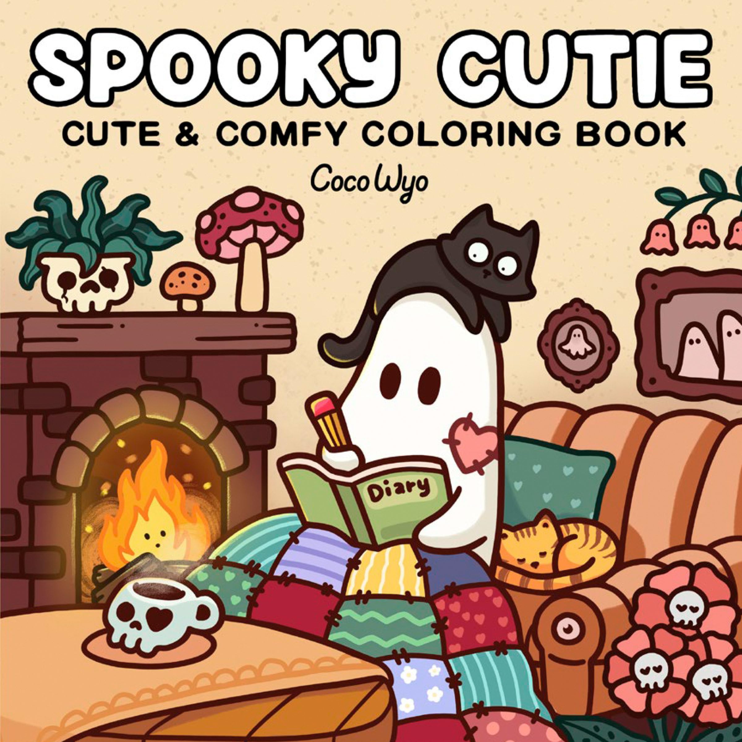 Spooky Cutie: Coloring Book For Adults And Kids (Cozy Spaces Coloring)