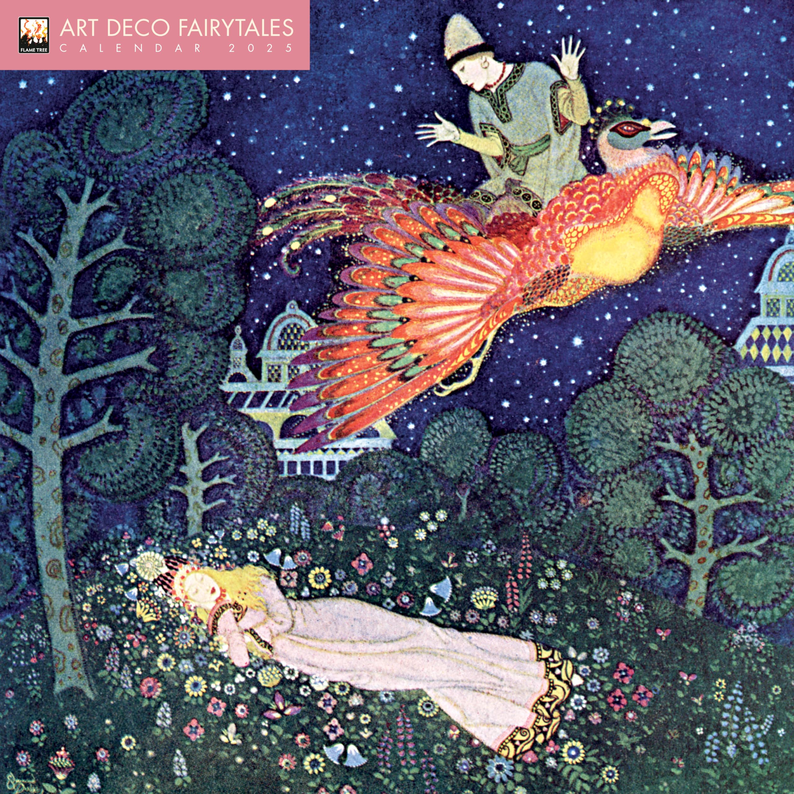 Art Deco Fairytales Wall Calendar 2025 (Art Calendar),New
