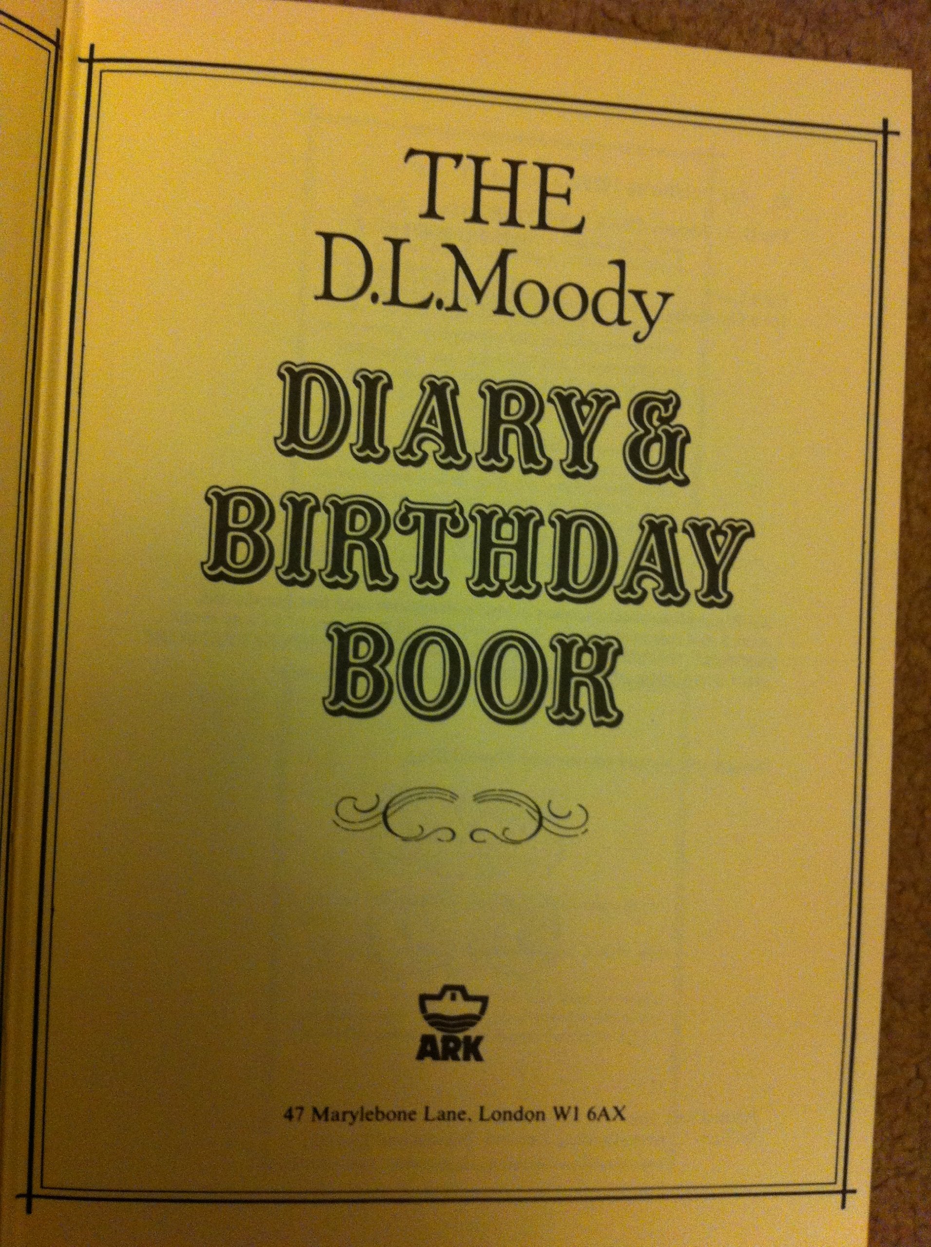 The D.L. Moody diary and date book (An original Victorian gift book),Used
