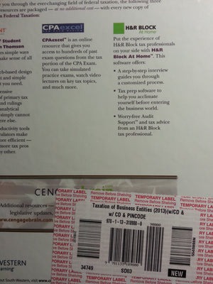 SouthWestern Federal Taxation: Taxation of Business Entities,Used