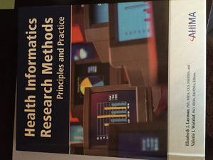 Health Informatics Research Methods: Principles and Practice,Used