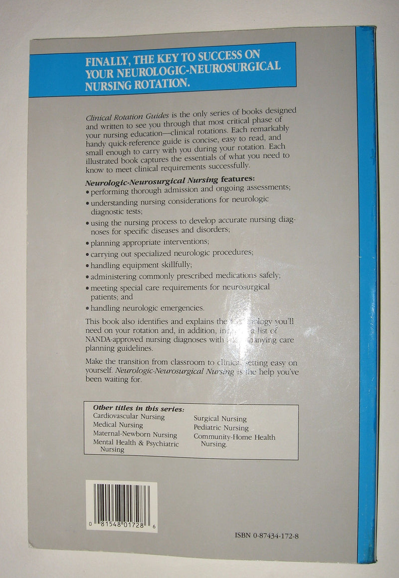 Neurologicneurosurgical nursing (Springhouse clinical rotation guides),Used
