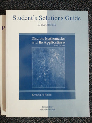 Student's Solutions Guide to accompany Discrete Mathematics and Its Applications,New