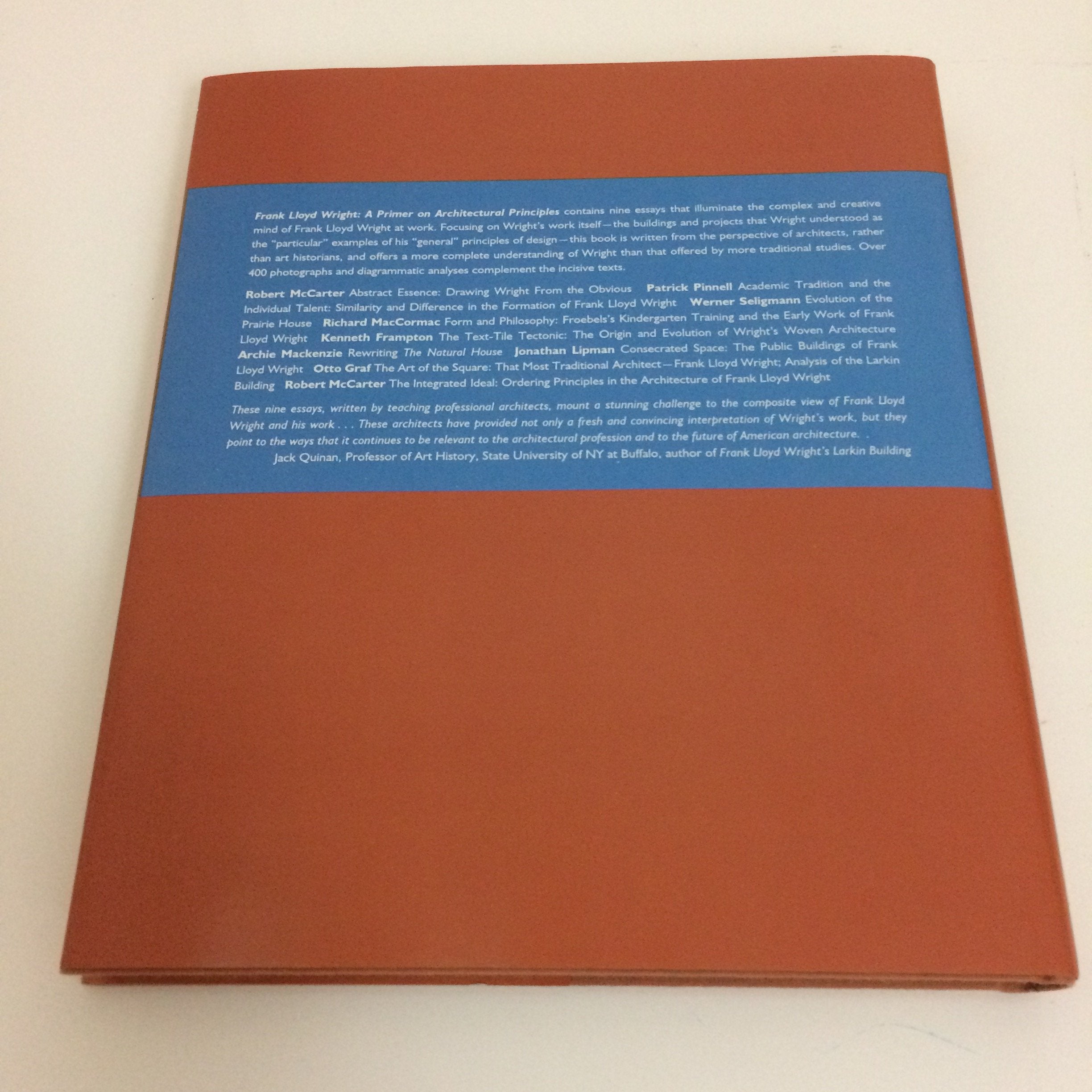 Frank Lloyd Wright: : A Primer on Architectural Principles,Used