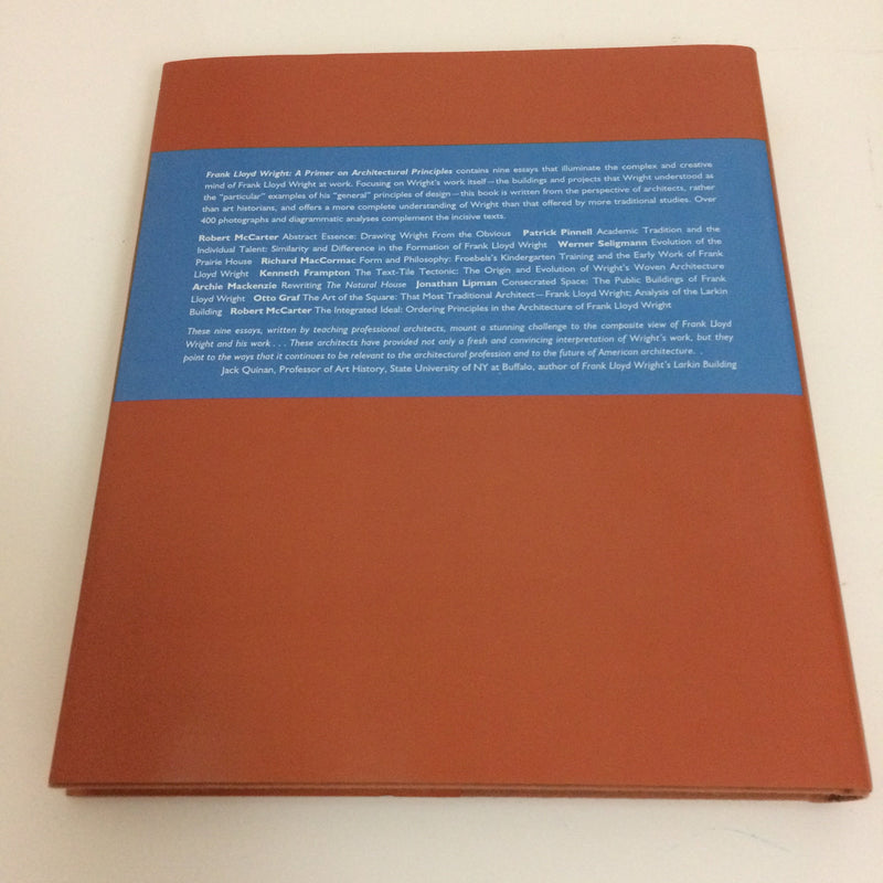 Frank Lloyd Wright: : A Primer on Architectural Principles,Used