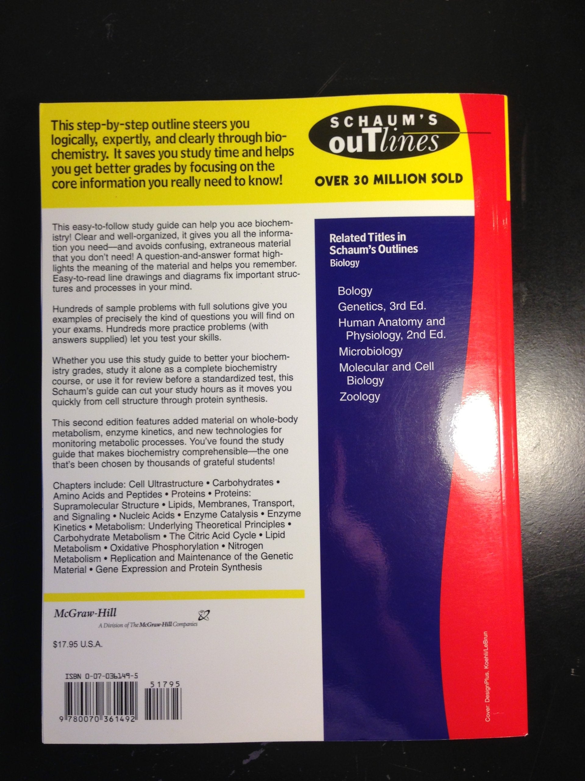 Schaum's Outline of Biochemistry,Used