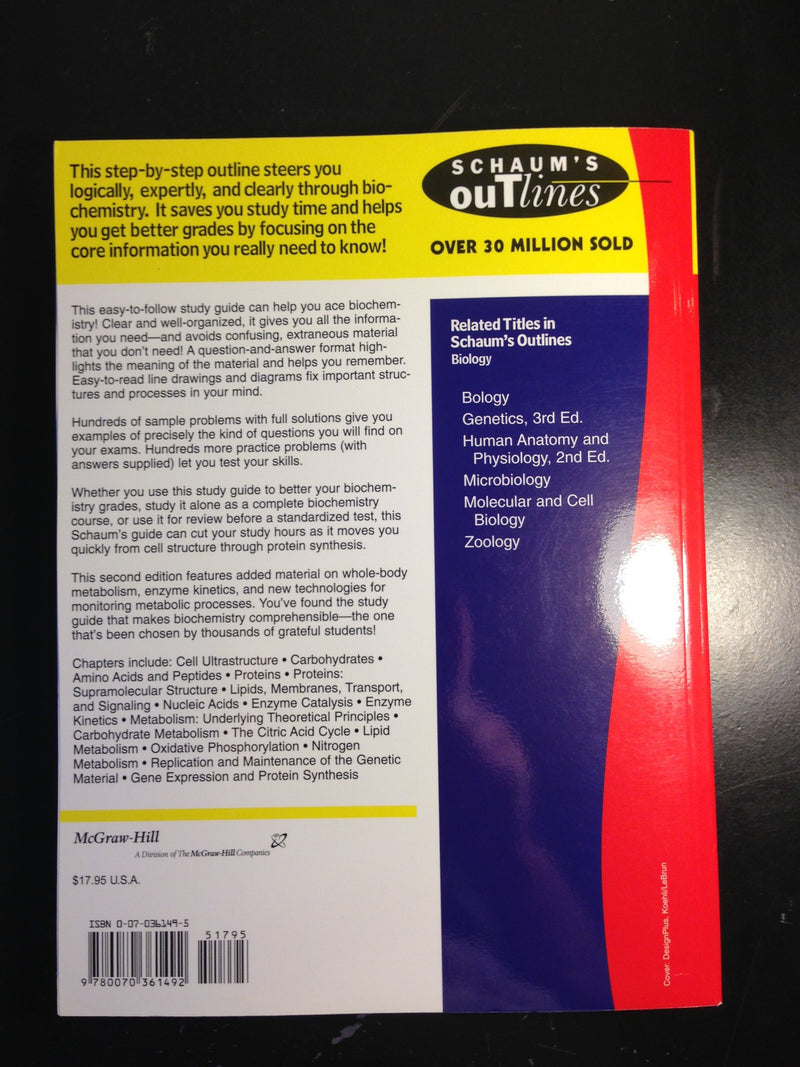 Schaum's Outline of Biochemistry,Used