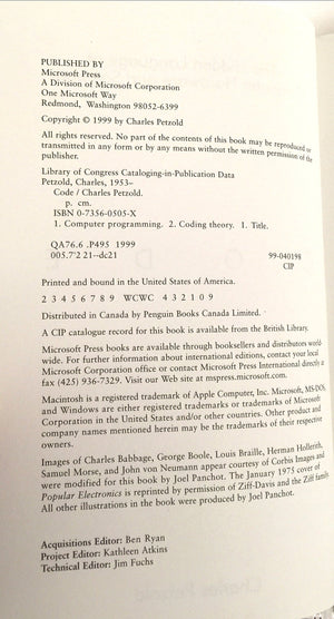 Code: The Hidden Language of Computer Hardware and Software,Used