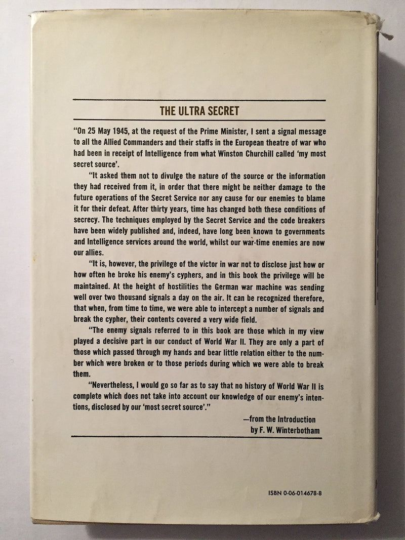 The Ultra Secret,Used