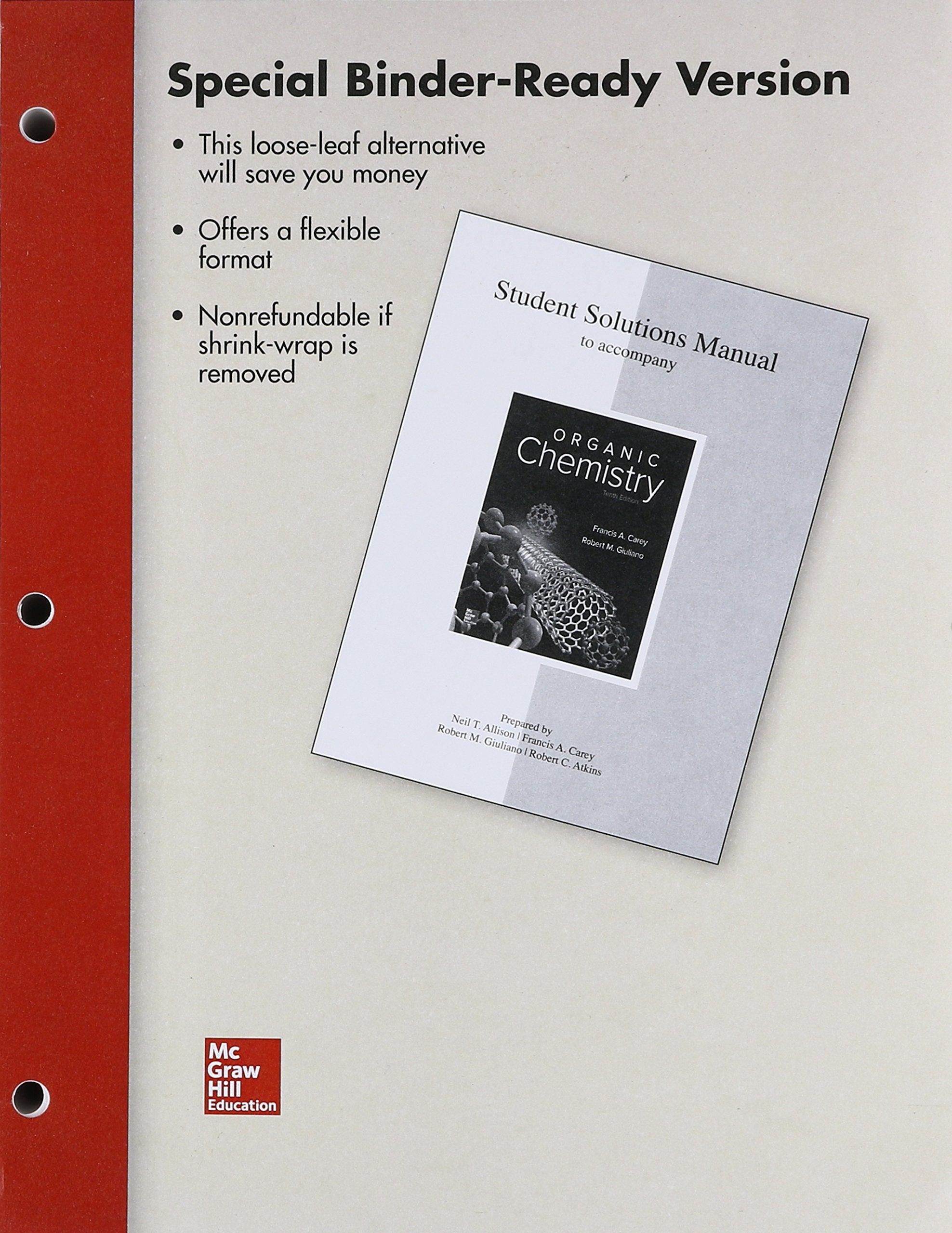 Loose Leaf Student Solutions Manual Organic Chemistry,Used