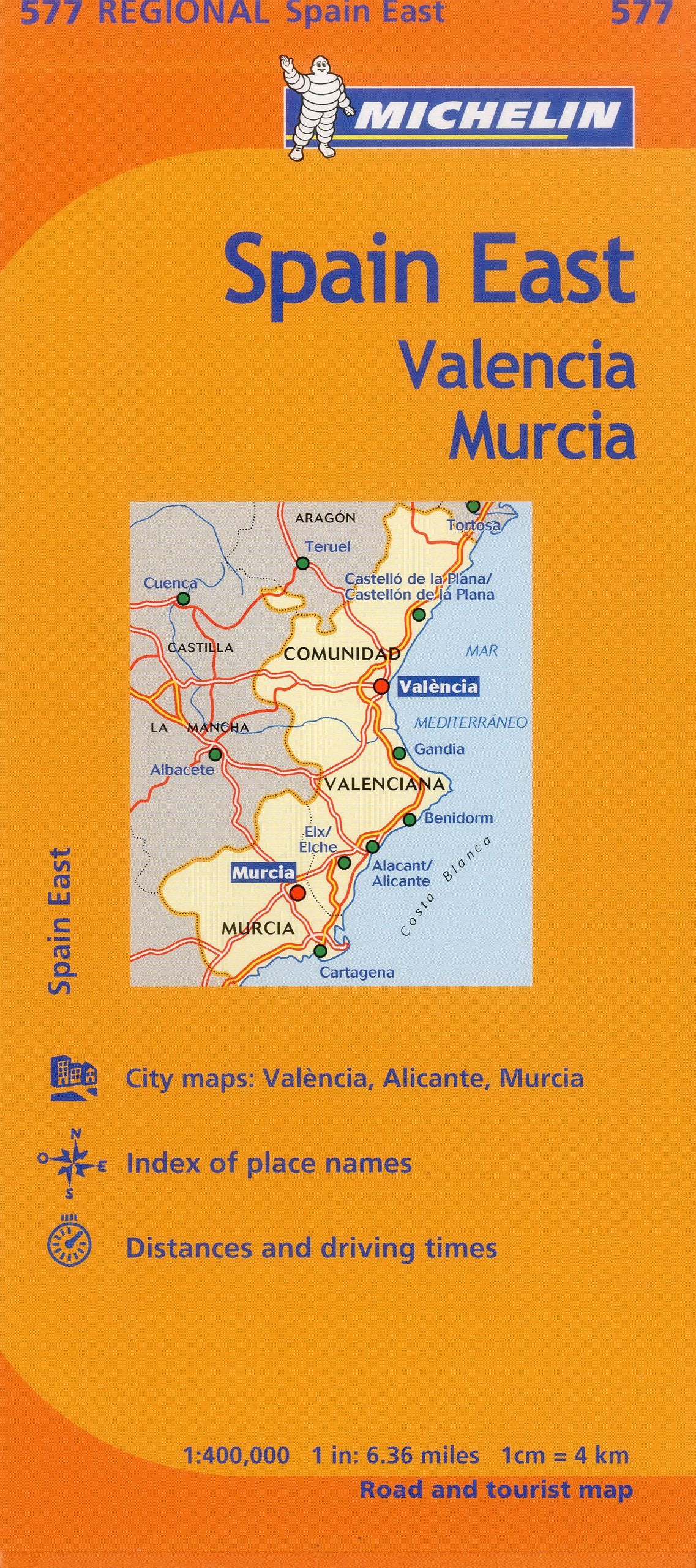Michelin Spain: East, Valencia Murcia Map 577 (Maps/Regional (Michelin)),New