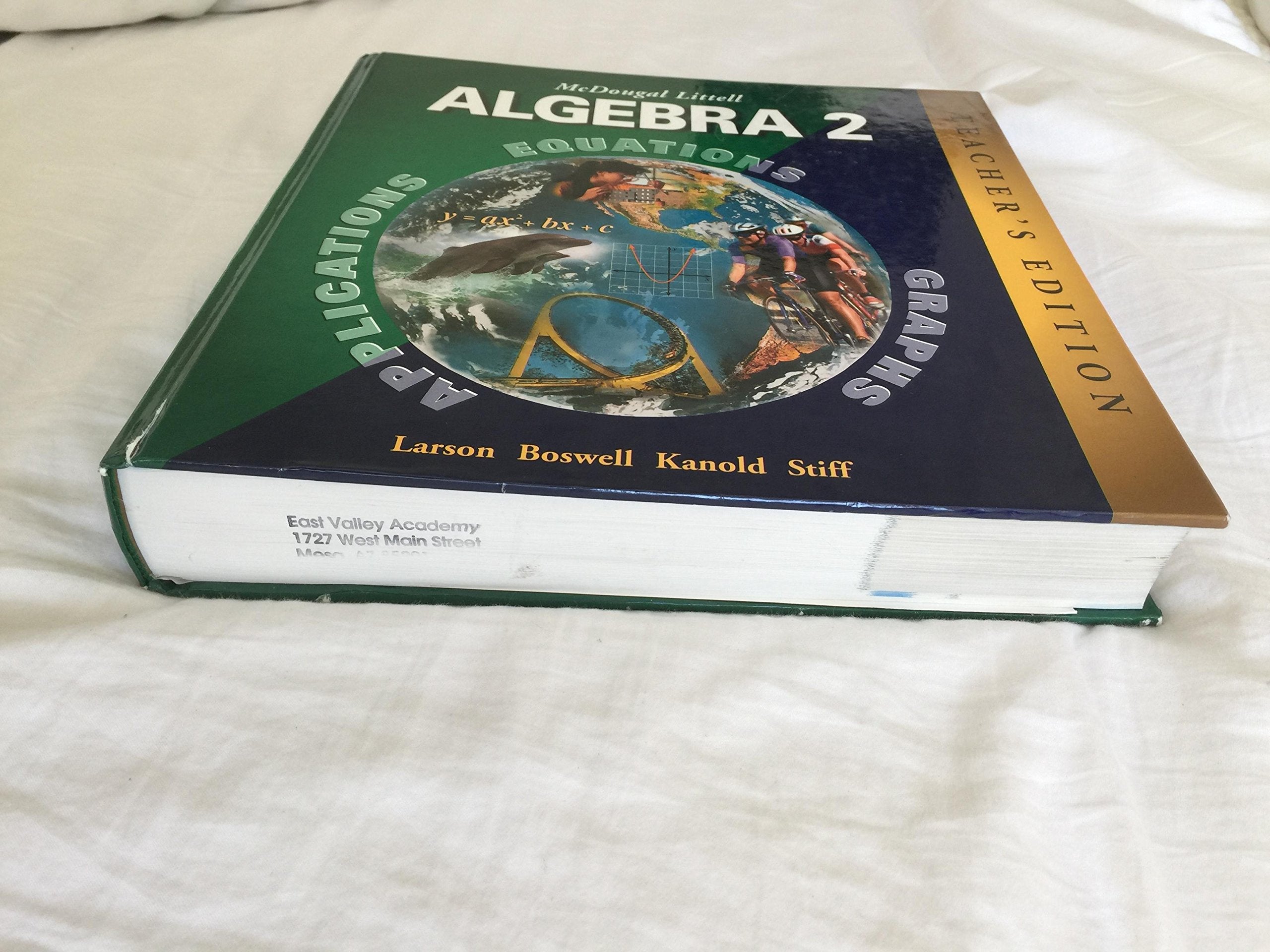 McDougal Littell Algebra 2, Teacher's Edition,Used