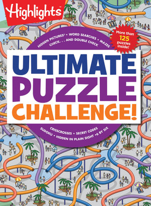 Ultimate Puzzle Challenge!: 125+ Brain Puzzles for Kids, Hidden Pictures, Mazes, Sudoku, Word Searches, Logic Puzzles and More, ,Used