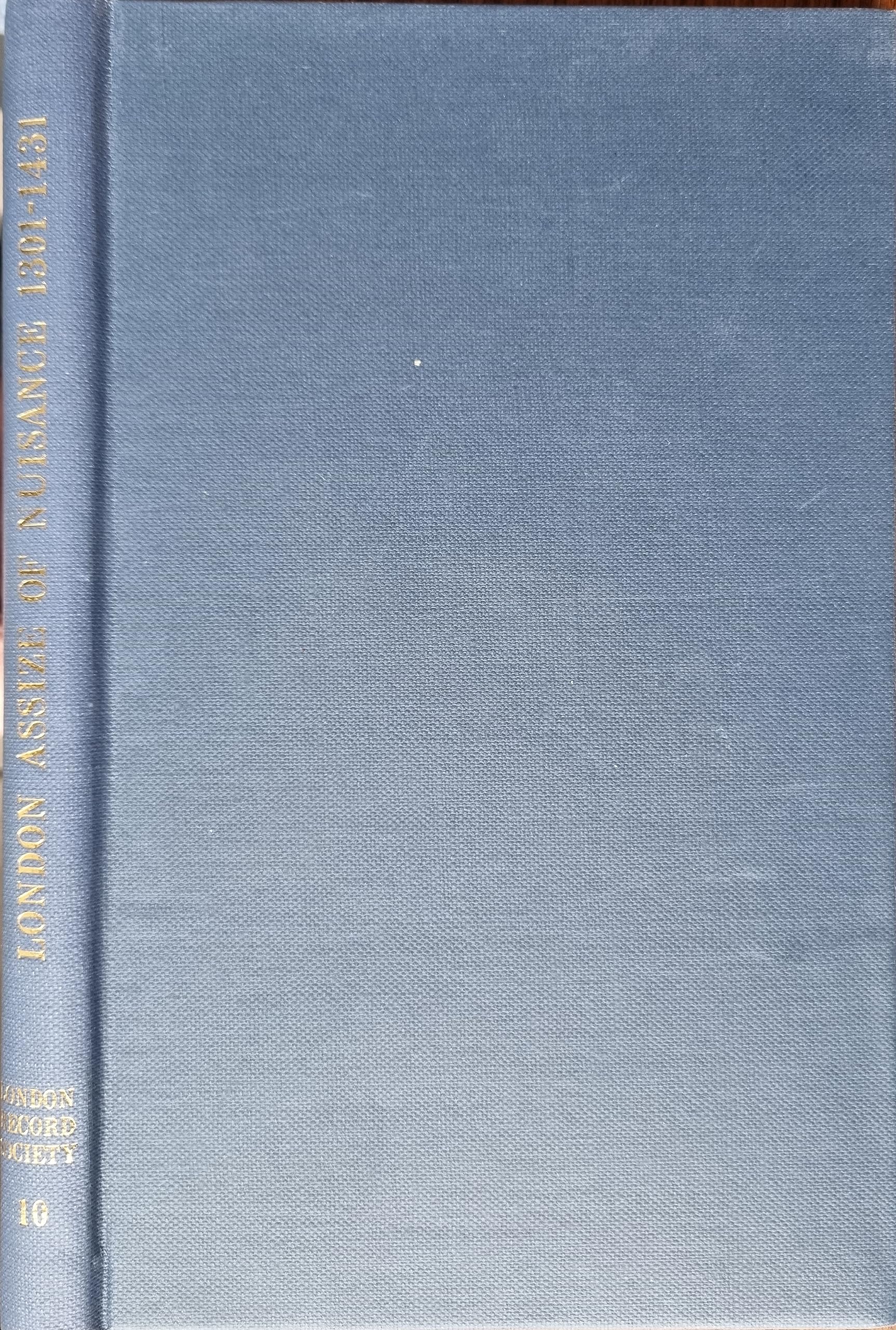 London Assize of Nuisance 1301  1431 (London Record Society, 10),Used