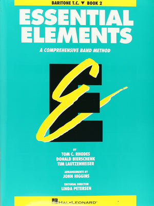 Essential Elements Book 2  Original Series (Aqua) Baritone Treble Clef Book Tc,Used