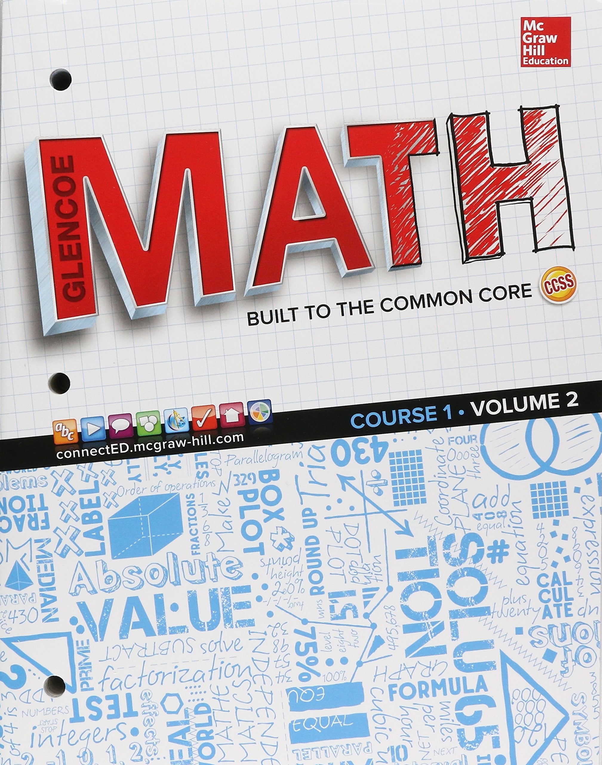 Glencoe Math, Course 1, Student Edition, Volume 2 (MATH APPLIC & CONN CRSE),Used