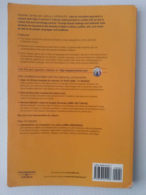 Espana: Temas De Cultura Y Civilizacion (World Languages),Used