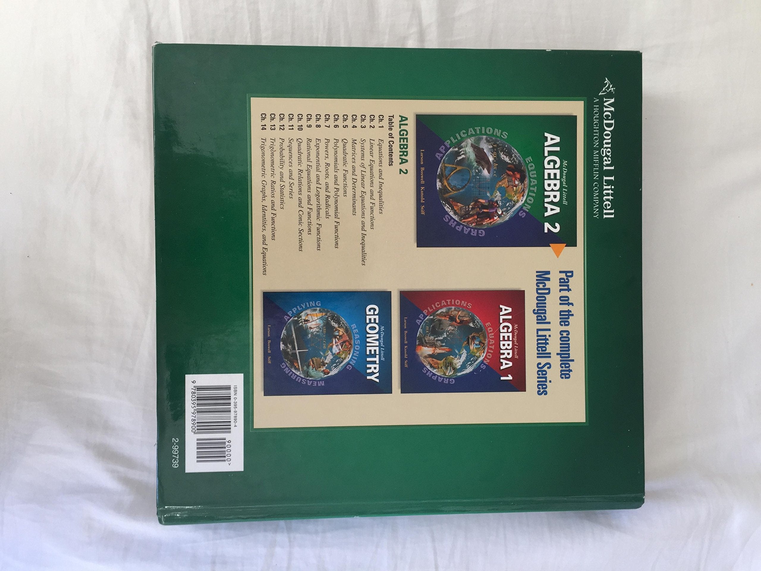 McDougal Littell Algebra 2, Teacher's Edition,Used