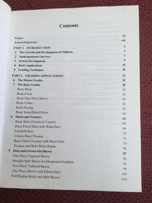 Pattern Grading for Children's Clothes,Used