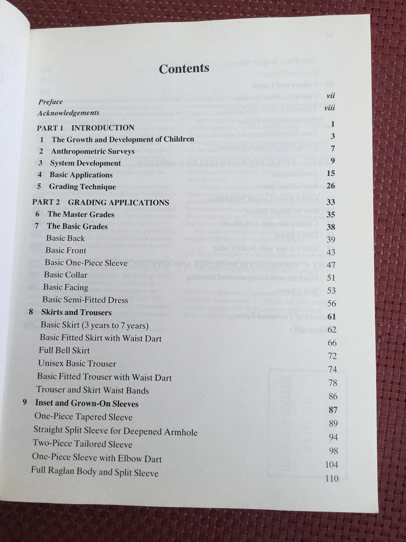 Pattern Grading for Children's Clothes,Used