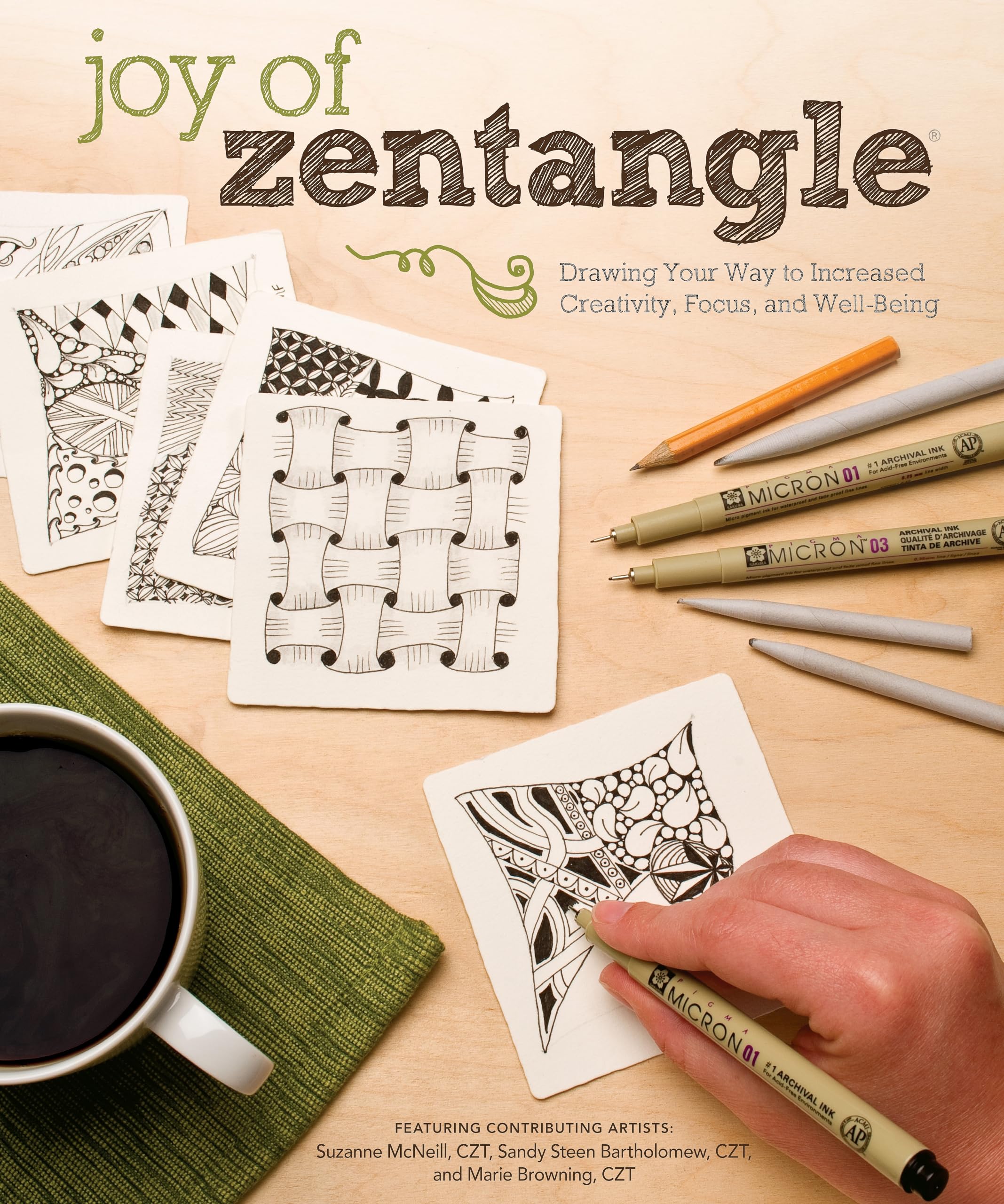 Joy of Zentangle: Drawing Your Way to Increased Creativity, Focus, and WellBeing (Design Originals) Instructions for 101 Tangle,New