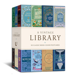 A Vintage Library: 50 Classic Book Cover Postcards (Classics Gift)