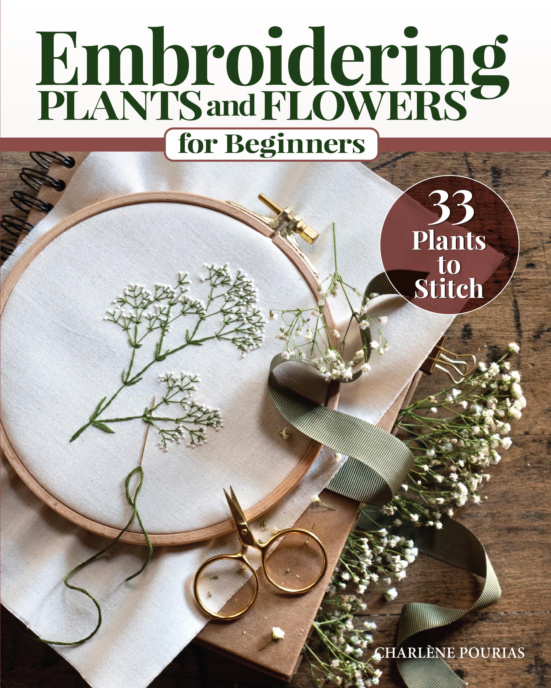 Embroidering Plants and Flowers for Beginners: 33 Plants to Stitch (Landauer) ReadytoUse Embroidery Patterns Inspired by Natur,New