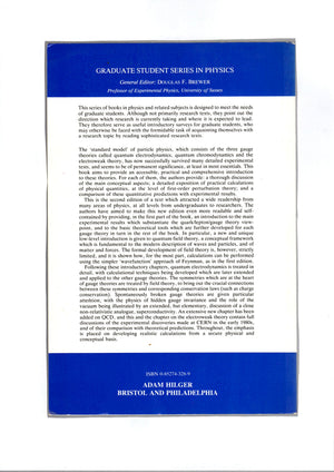 Gauge Theories In Particle Physics, Second Edition (Graduate Student Series In Physics)