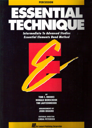 ESSENTIAL TECHNIQUE ORIGINAL SERIES (BLACK) PERCUSSION INTERMEDIATE/ADVANCED STUDIES,Used