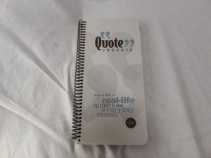 Quote Unquote Volume 1 Real Life Quotes for Everyday Moments,Used