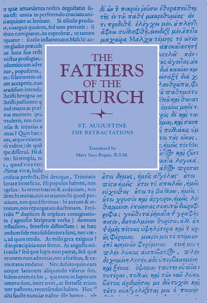 The Retractations (Fathers Of The Church Patristic Series),Used